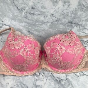 Victoria's Secret Pink and Cream Lace Bra
